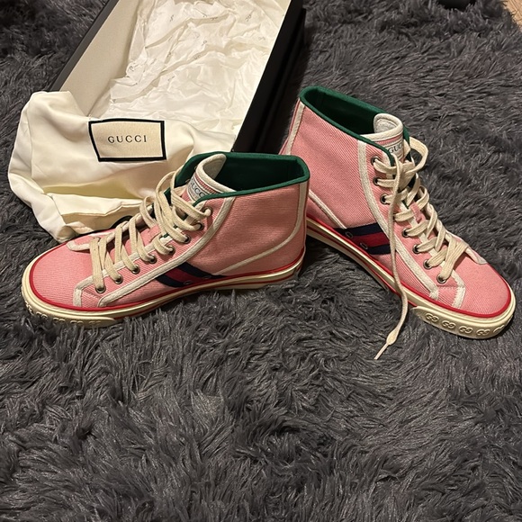 Gucci 1977 pink sneakersrs size Italian 38 US 8 - Picture 2 of 5